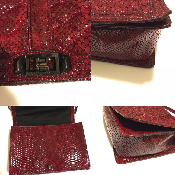 Rebecca Minkoff Bordeaux Croc Jumbo Crossbody - Picture 8 of 9
